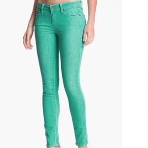 PAIGE Seafoam Skinny Jeans